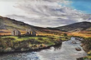 PINTURA AL ÓLEO ORIGINAL SARAH CORNER ""Wicklow Mountains"" Dublín Irlanda eire irlandesa - Imagen 1 de 1