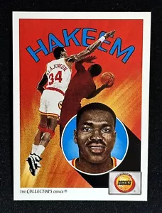 1991-92 Upper Deck Hakeem Olajuwon #92 Basketball Art Card Houston Rockets HOF - Picture 1 of 2