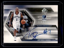2004-05 SP Authentic Signatures Antonio Burks Auto Memphis Grizzlies #SP-AB