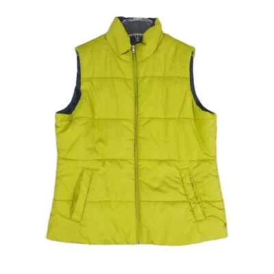 MADE FOR LIFE Women's M Green & Navy Puffer Vest, Full Zip Pockets Insulated - Image 1 of 4