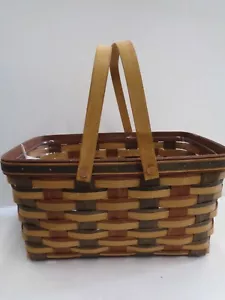 Longaberger 2010 Signature Weave Medium Market Basket Set RITIRATO Nuovo - Foto 1 di 1