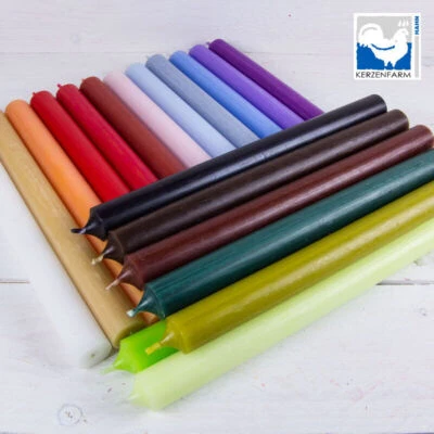Stabkerze 250 x 22 mm durchgefärbte Kerzen Paraffin Rusfrei tropffrei Dekokerze - Bild 1 von 4