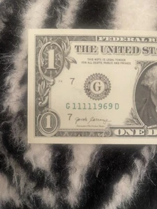 $1 2017A Birthday/Anniversary Flipper/Rotator Fancy Serial Number    11/11/1969 - Picture 1 of 4