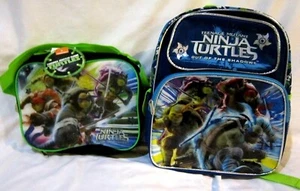 TMNT Teenager Mutant Ninja Turtles Out of the Shadows 12" Backpack+Lunch Bag-New - Picture 1 of 5