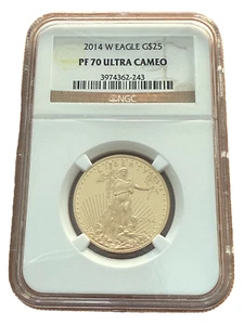 US 2014 W Gold 1/2 oz $25 NGC PF70UC Proof Gold Eagle - Picture 1 of 2