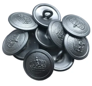 WW1 IMPERIALE TEDESCO PRUSSIANO CORONA UFFICIALE abbigliamento BOTTONE argento 21MM 12PZS - Foto 1 di 4