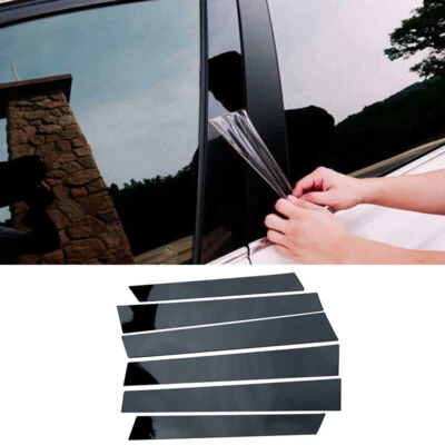 6X Black Pillar Posts Window Door Trim Cover Decal Fit For Honda CR-V 2007-2011 Foto 1 de 4