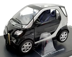 Kyosho 1/18 Scale Diecast 0011558 - Smart Fortwo Coupe - Black With Bodypanels - Picture 1 of 6