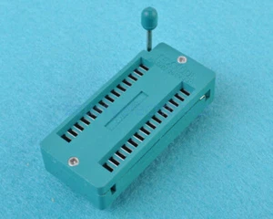 1X ZIF 28-polig 28 Pins Test DIL ICs Universal IC Buchse Einsatz Großkörper Buchse - Bild 1 von 3