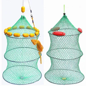 Faltbarer schwimmender Angelkorb für gefangene Fische Nylon Angeln Köder Aufbewahrung Käfig - Bild 1 von 23