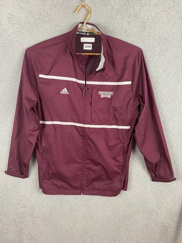 Mississippi State Bulldogs Adidas Men's Sideline Maroon Full-Zip Jacket Size L Cover