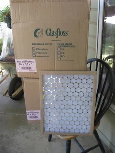 Glass Floss HVAC A/C Furnace Filters 16 x 24 x 1" - Pack of 12 New in Box - Picture 1 of 2