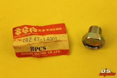 Nuevo de Lote Antiguo Suzuki GS1150 GN400 DR500 DR350 Tapón de Drenaje de Aceite 09247-14001 Foto 1 de 4