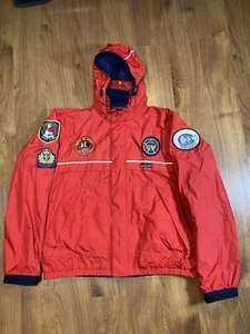VTG Patagonia Sailing Foul Weather In Shore Jacket Mens Medium Red Spring 1992 - Picture 1 of 15