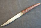 Vintage STEAK KNIFE w/ Faux Bone BAKELITE Handle Serrated Stainless Steel Blade