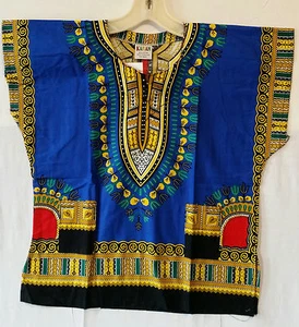 Kids Dashiki Boys Girl's African Dashiki Top T Shirt Free Size 32" Around - Picture 1 of 15