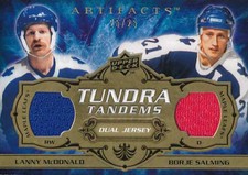 2008-09 UD Artifacts TUNDRA TANDEMS GOLD #MS LANNY McDONALD /BORJE SALMING 25/25