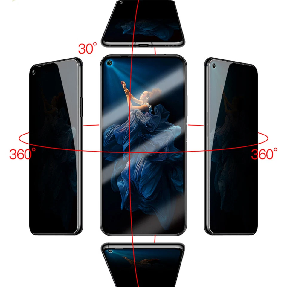 Película protectora de pantalla de vidrio templado de privacidad 360 grados para Huawei Nova 8 SE Y9S Foto 1 de 4