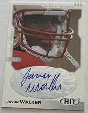 2002 Sage Hit Javon Walker Rookie Autograph Packers RC