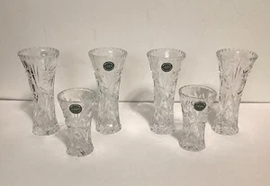 Menge 6 Lenox Kristall Knospen Vasen 4-6 Zoll und 2-4 Zoll - Bild 1 von 1