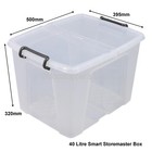 British Made Smart Box Clear Plastic Storage Boxes With Lids - Choice Of Sizes