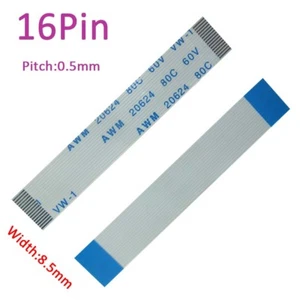16-Pin FFC/FPC Flexible Flat Cable Wire 20624 80C 60V VW-1 W:8.5mm Pitch 0.5mm - Picture 1 of 8