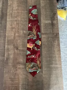 TABASCO LOUISIANA ALLIGATOR SWAMP Men's 100% SILK Neck Tie - Picture 1 of 3