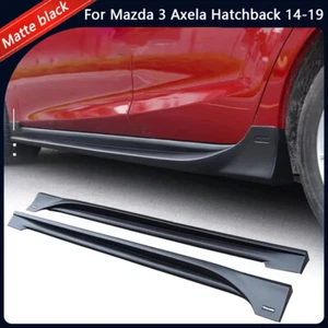 For Mazda 3 Axela Hatchback 14-19 Side Skirt Extension Lip Rocker Panel Spoiler - Picture 1 of 11
