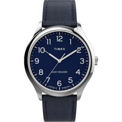 Orologio Uomo TIMEX EASY READER TW2V27900 Pelle Blu - Immagine 1 di 3