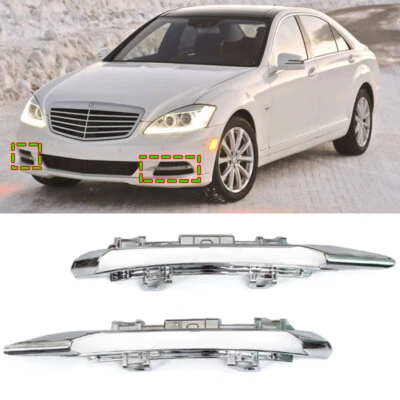 Front Fog Light Chrome Trim For Mercedes-Benz W221 S350 S400 S450 S550 2005-2013 - Image 1 of 4