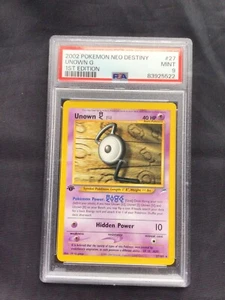 Pokemon Karten: 1. Edition Neo Destiny Rare: Unown G 27/105: PSA 9 - Bild 1 von 6