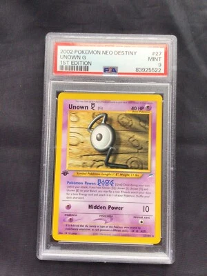 Pokemon Cards: 1st Edition Neo Destiny Rare : Unown G 27/105: PSA 9 - Image 1 of 4