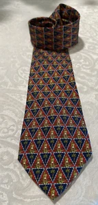 *Salvatore Ferragamo Tie Men 60" Red Gold Blue Silk Leopard Cheetah Palm Tree* - Picture 1 of 16