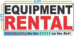 EQUIPMENT RENTAL Banner Sign All Weather NEW Larger Size Tools Construction 
