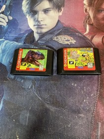 The Lost World Jurassic Park & Marsupilami Sega Genesis Cart Only Lot TESTED