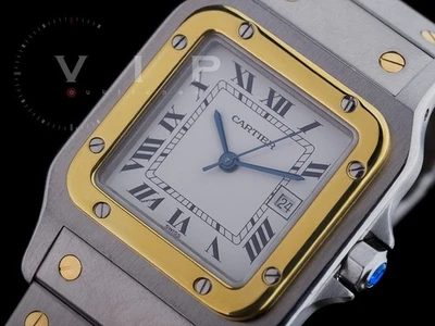 CARTIER SANTOS GM AUTOMATIK HERRENUHR DAMENUHR UNISEX UHR STAHL-GOLD TOP-ZUSTAND - Bild 1 von 4