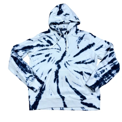 Polo Ralph Lauren Sudadera con Capucha Hombres Pequeña Azul Blanca Tie Dye Sudadera Suéter Adulto * Foto 1 de 4