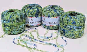 Filato nastro scala traliccio ghiaccio 4 rotoli turchese blu verde lime blu navy - Foto 1 di 1