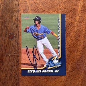 Ezequiel Pagan Autographed 2021 Choice Signed Card #20 - Myrtle Beach Pelicans - Picture 1 of 2