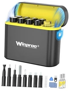 Kit de Nettoyage iPhone pour Nettoyeur de Port de Charge, Cellule Multi-Outils Noir Jaune - Photo 1 sur 8