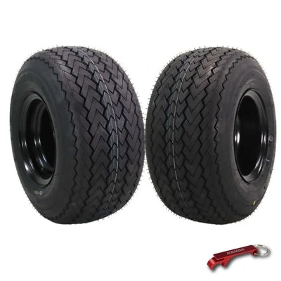 Kenda Hole-N-1 K389 18x8.5-8 Golf Cart Tire & Black Wheel with Keychain - 2-Pack - Image 1 of 4