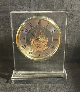 Howard Miller Crystal Table Mantel Clock - Picture 1 of 2