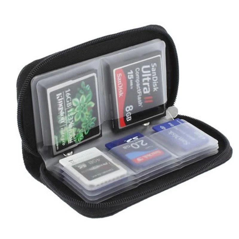 Memory Card Storage Bag Carrying Case Holder Wallet 22 Slots for CF/SD/Micro SD - Image 1 of 4