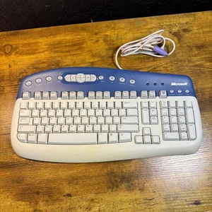 Microsoft Multimedia Keyboard 1.0A KB-0168 Wired PS/2 Computer PC Vintage - Picture 1 of 5