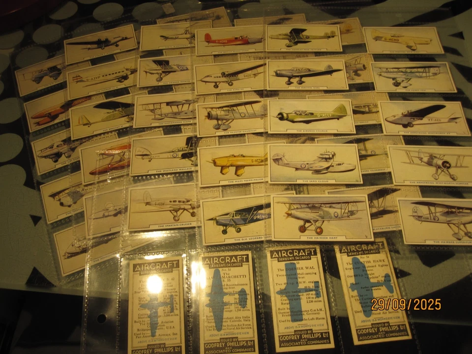 PHILLIPS '' AIRCRAFT 1938'' FULL VG+ SET/54 @29/9/25 - Image 1 of 1