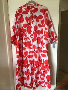 Lovely Anthropologie Floral Summer Dress Size 2X Plus - Picture 1 of 7