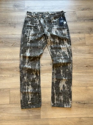 PRPS Demon Jeans Men’s Size 32 Brown Faded Distressed Bruised Slim Straight Leg  - Image 1 of 4