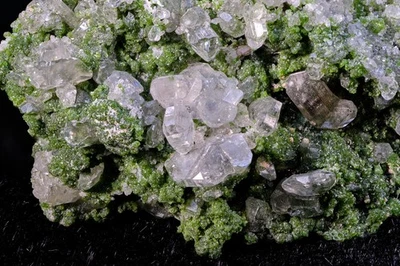 Duftite on Cerussite with Malachite, Tsumeb Mine, Namibia TYPE LOCALITY - Image 1 of 4