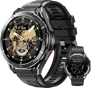 GPS Smartwatch Uomo BT12-1,43" AMOLED Rugged Smart Watch Impermeabile Con Chiama - Foto 1 di 12