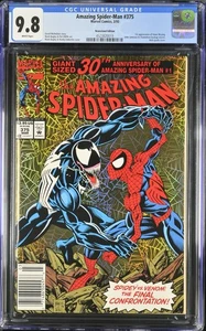 AMAZING SPIDER-MAN #375 CGC 9.8 NEWSSTAND EDITION WHITE 1ST APP CGC #4523820019 - Picture 1 of 2